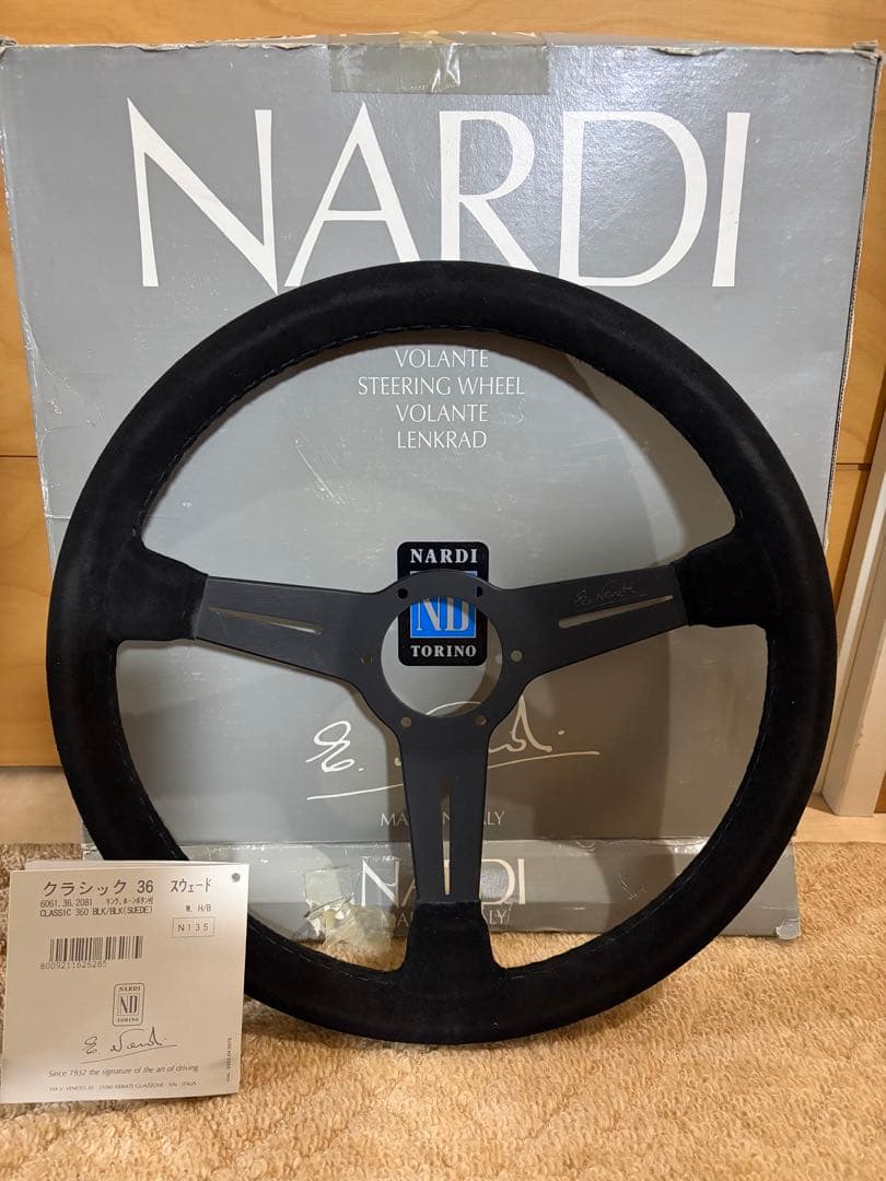 NARDI クラシックステアリング ハンドル スエード スウェード 36パイ