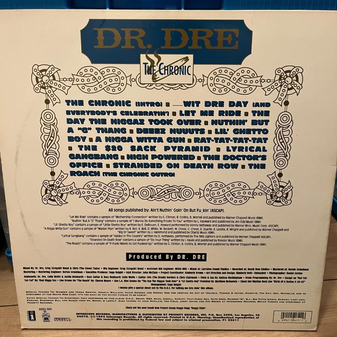 96年盤 Dr. Dre The Chronic レコード