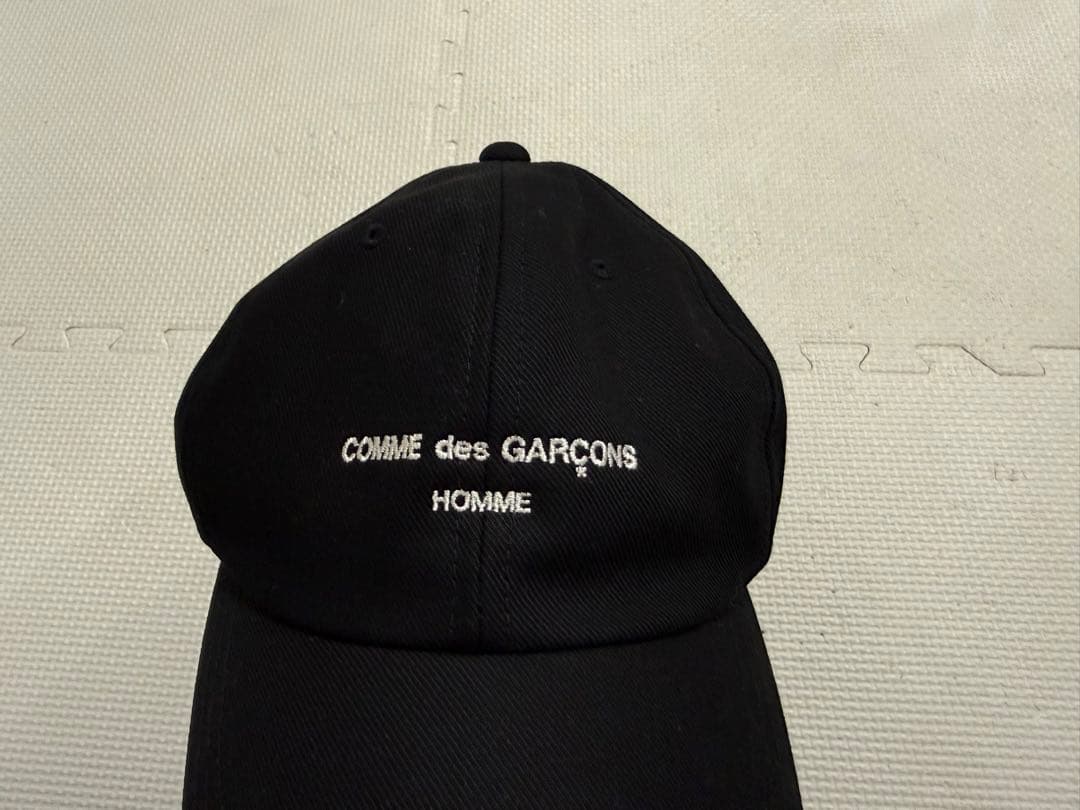 COMME des GARCONS HOMME LOGO CAP ブラック