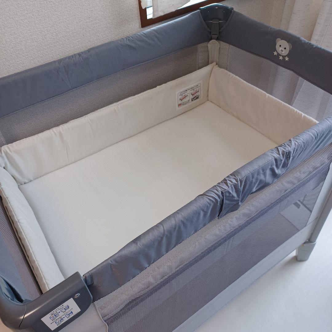 【アップリカ】ベビーベッド ココネルエアー AB (グレーベアー)