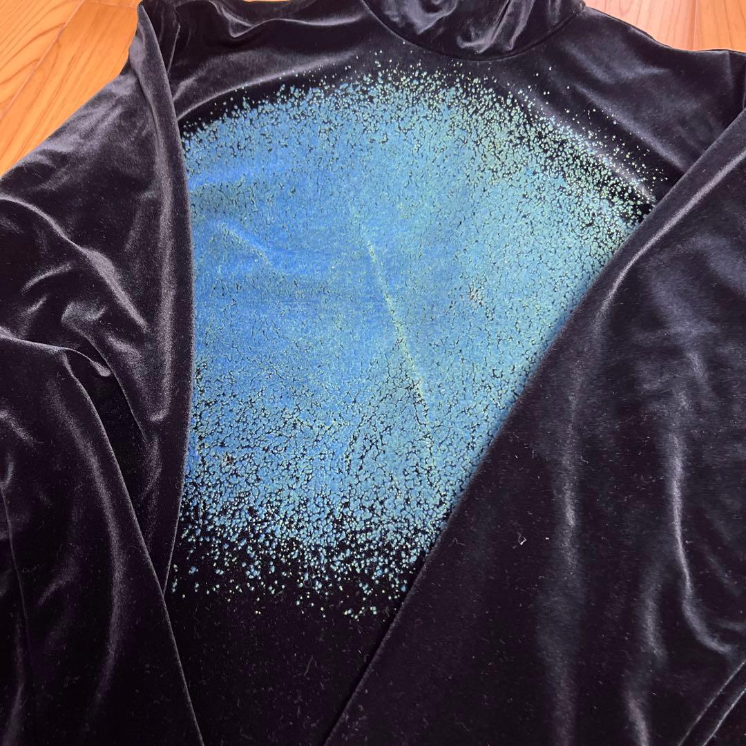 TOKUKO VOL 黒ベルベット風タートルネックチュニック