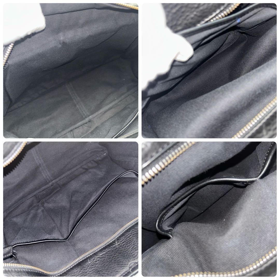 ✨美品✨　Felisi ビジネスバック　大容量　チャーム　ブラック　フルレザー