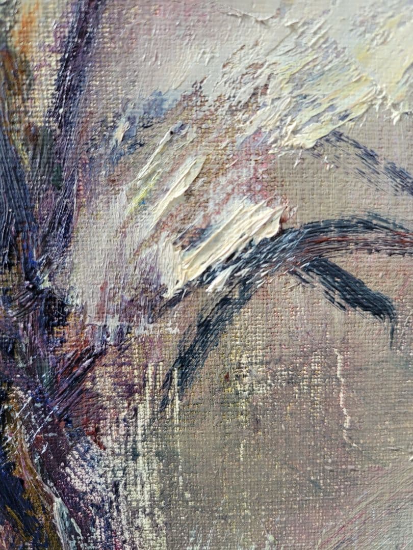 印象派風 油彩画 木の風景 大きなキャンバス