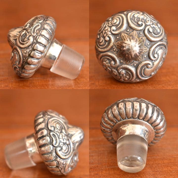 英国アンティーク1892年ヴィクトリア朝時代の香水ボトル スターリングシルバー