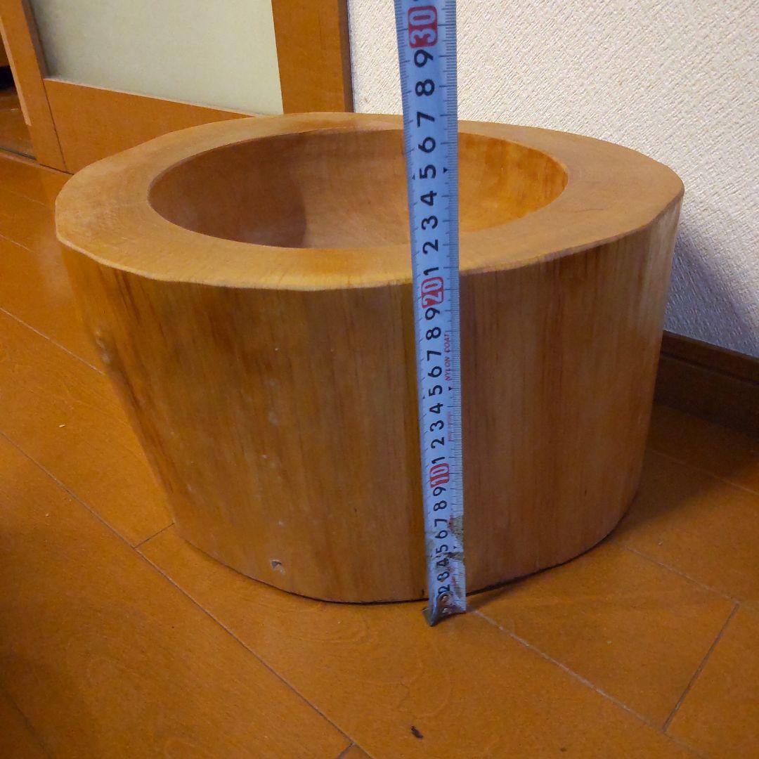 あらぽん　ミニうす　臼と杵　原木くり抜きタイプ