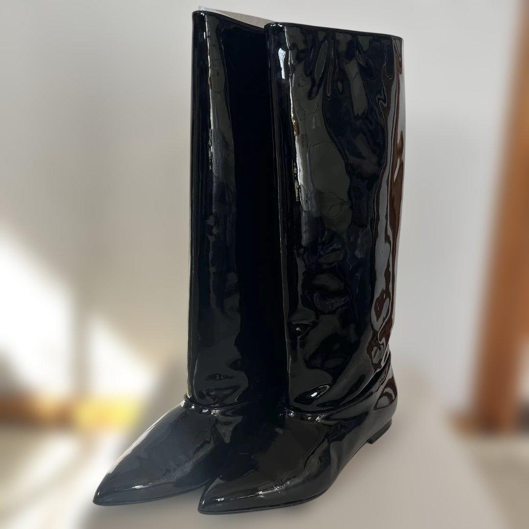 I*O様 NEBULONI E. ブラックロングブーツ 38