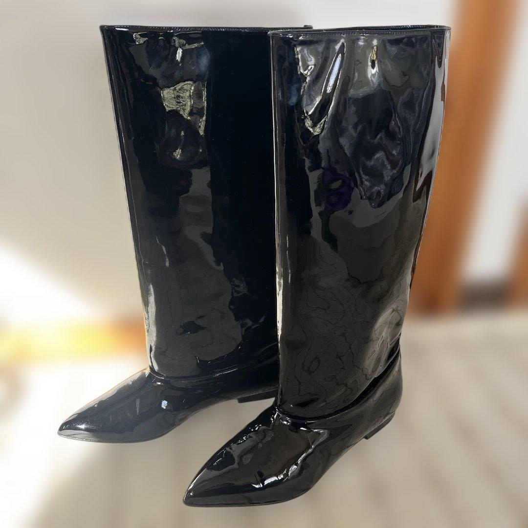 I*O様 NEBULONI E. ブラックロングブーツ 38