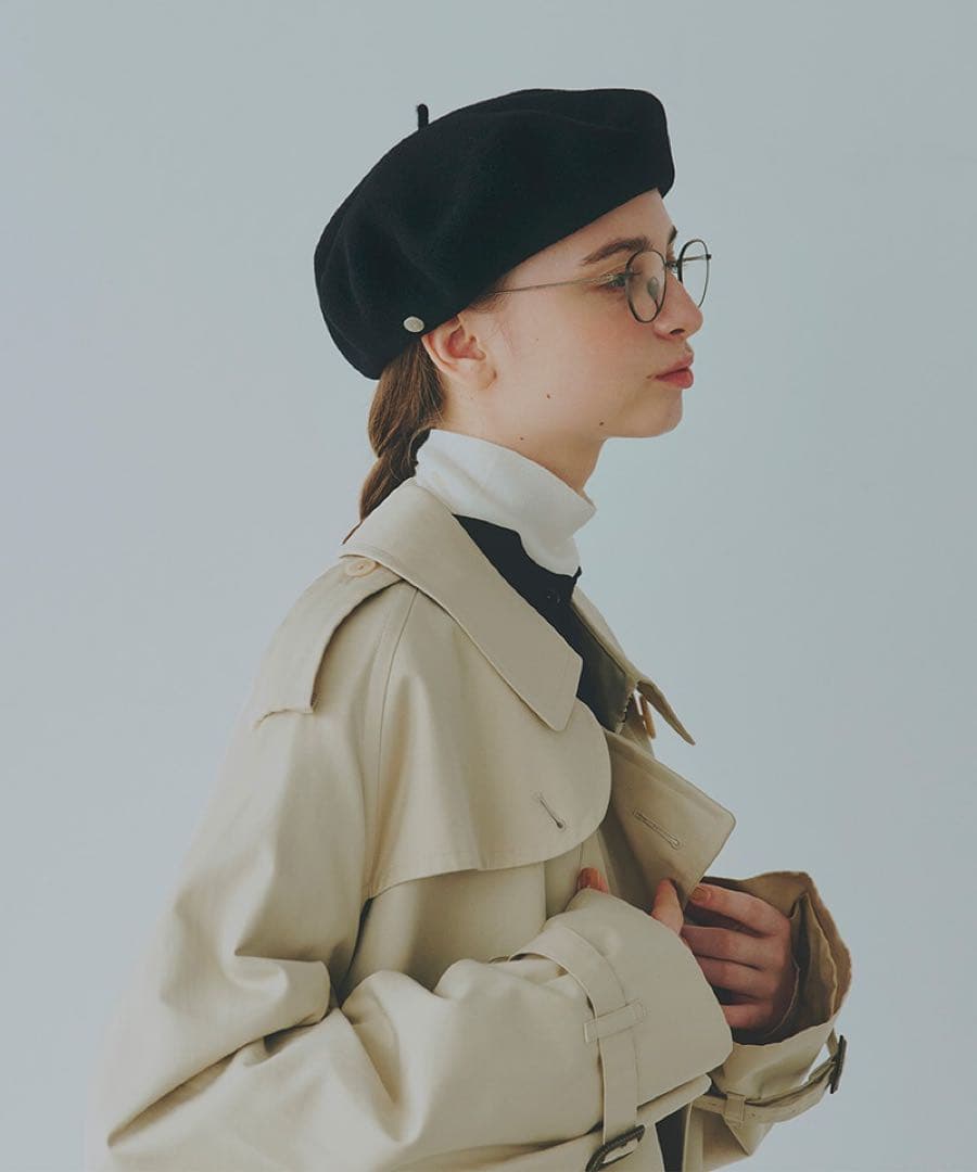 【試着のみ】高級 フランス製 LAULHERE ローレル ベレー帽バスク帽 帽子