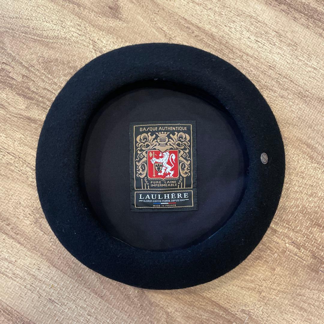 【試着のみ】高級 フランス製 LAULHERE ローレル ベレー帽バスク帽 帽子