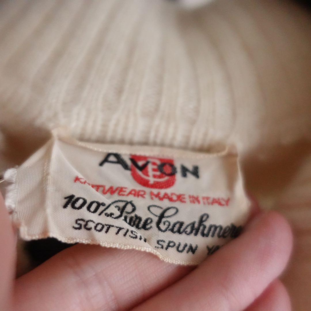 【イタリア製】1960s 70s Avon ピュアカシミア　ハイネックニット