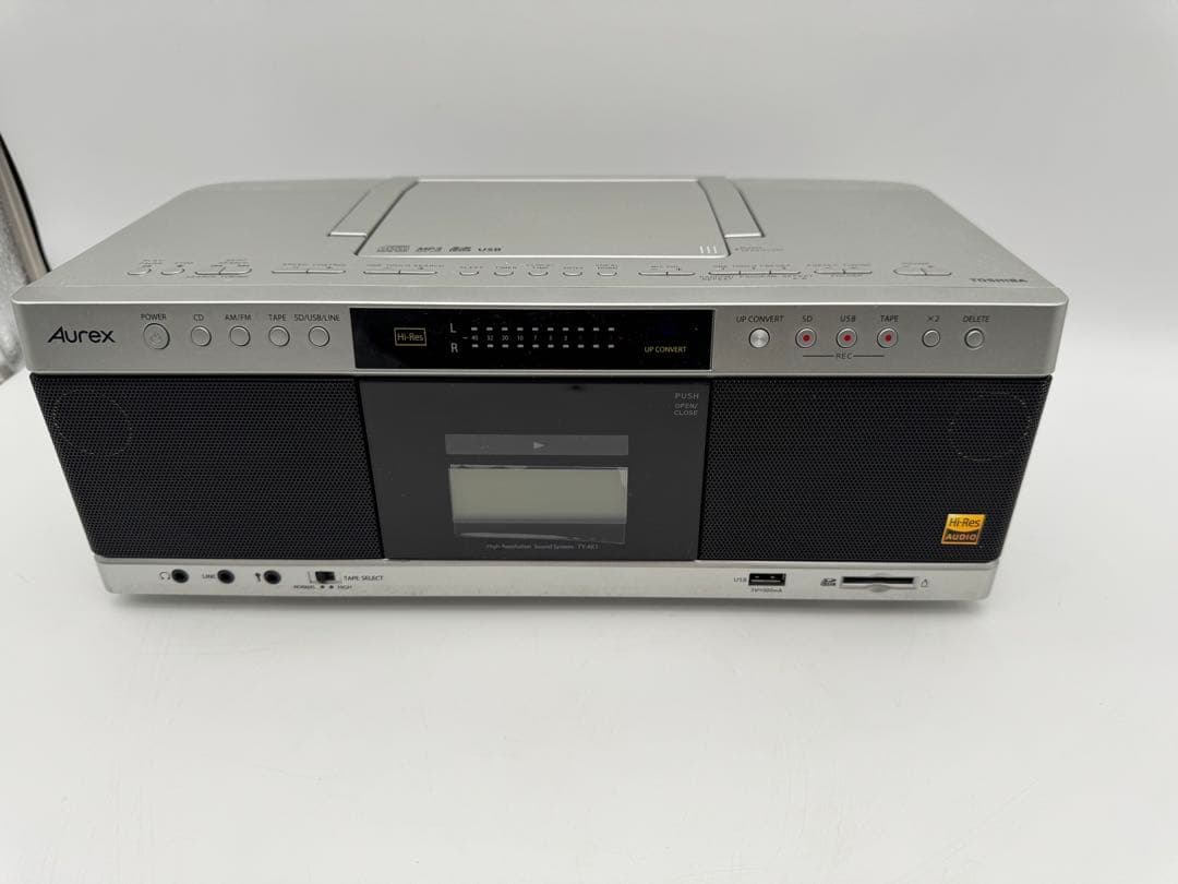 【良品】東芝 Aurex TY-AK1 ハイレゾ対応SD/USB/CDラジカセ