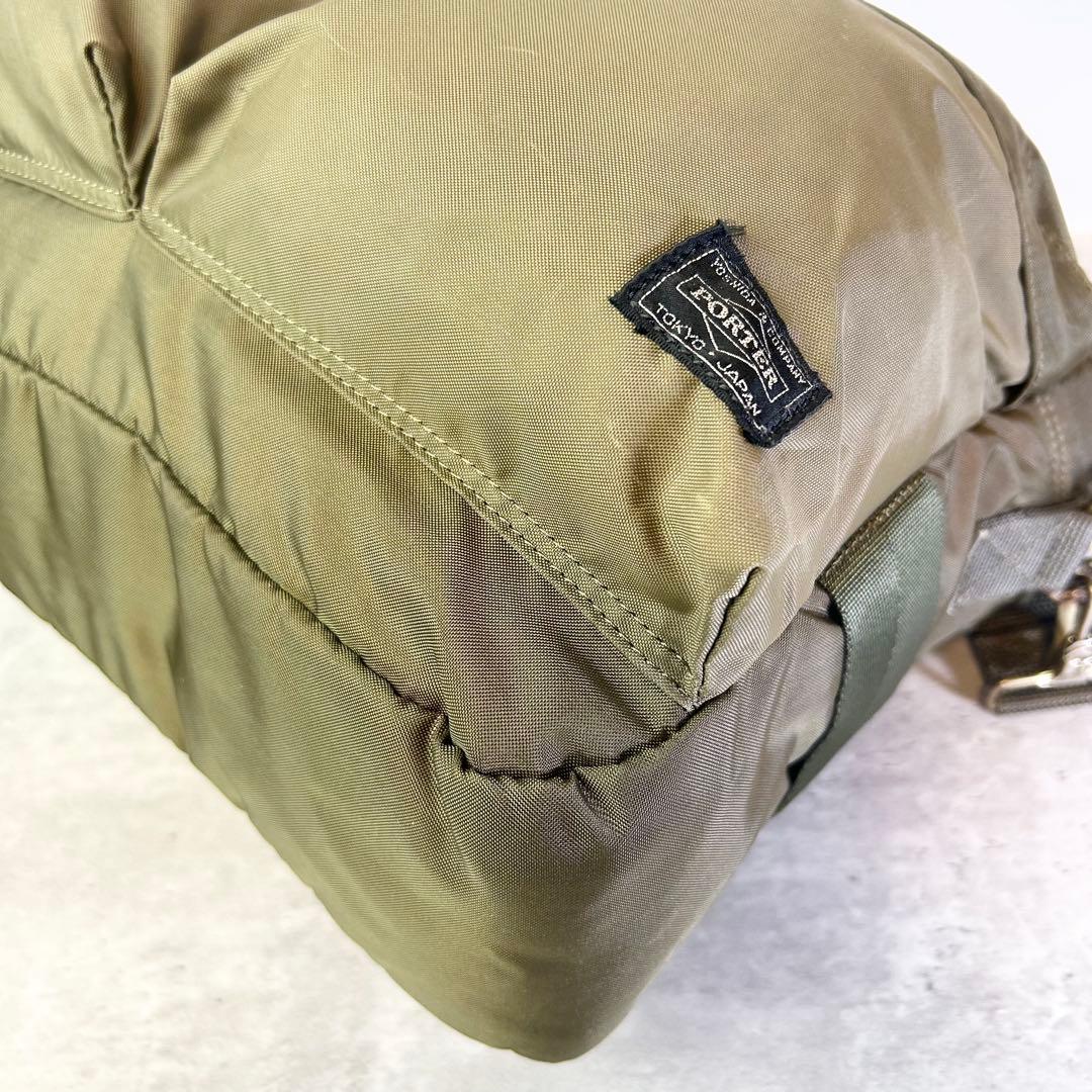 【美品】ポーター ショルダーバッグ 斜め掛け フォース ナイロン カーキ