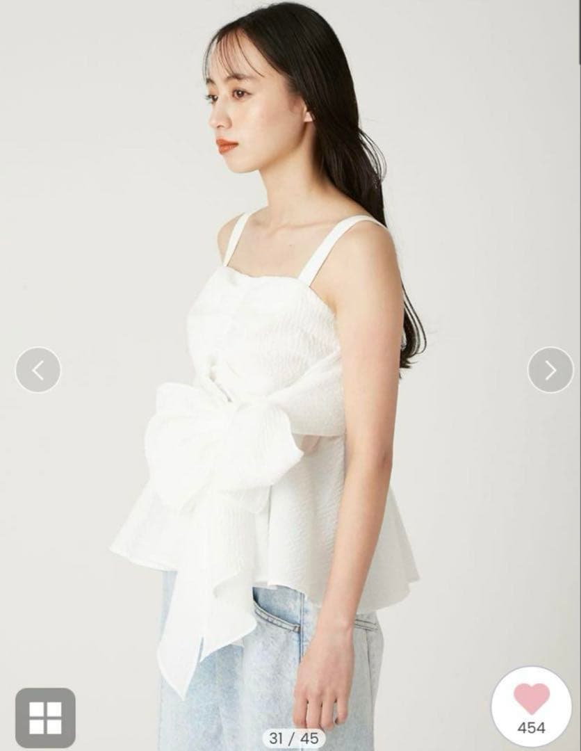 新品未使用　FRAY I.D / フレイ アイディーリボントップス