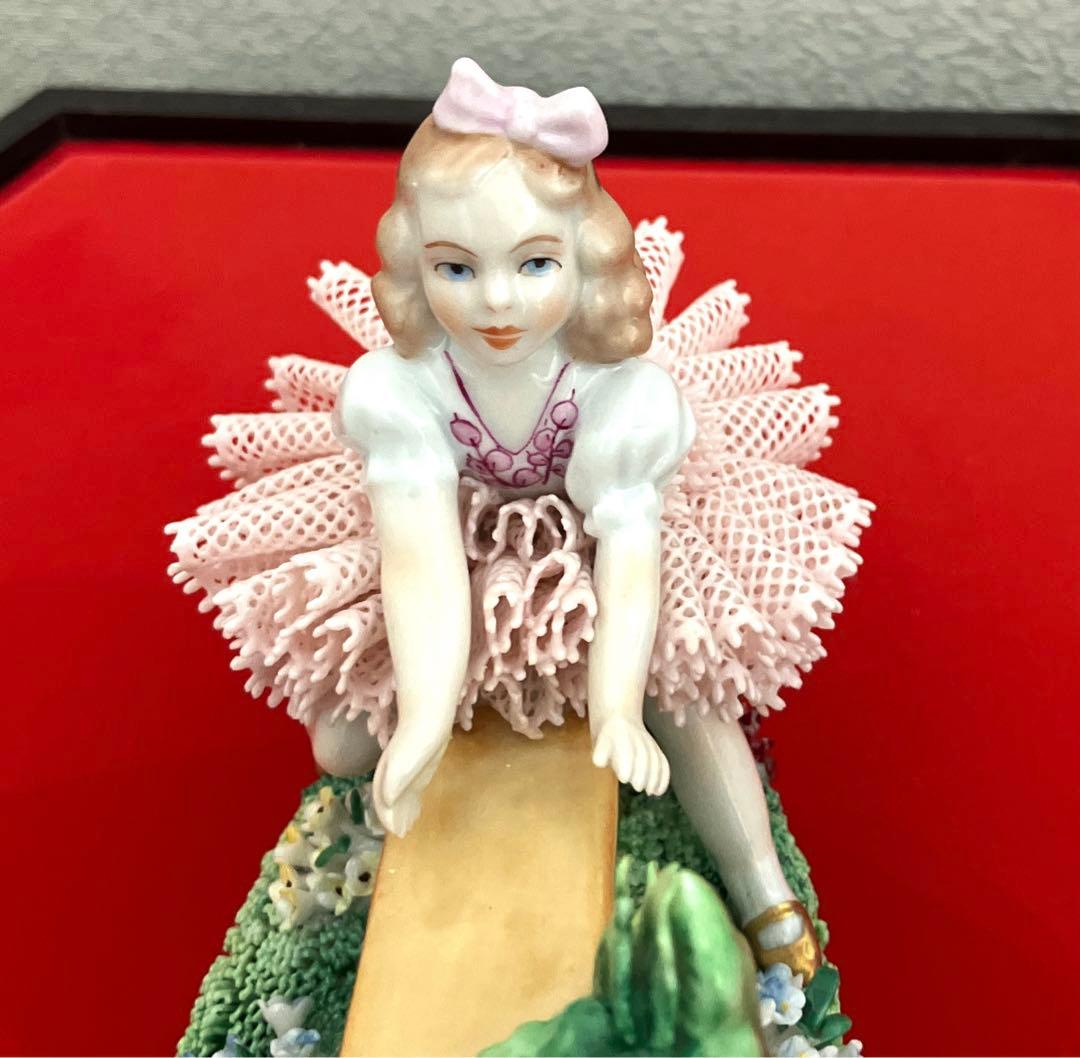 ジッツェンドルファ　陶器人形　シーソー姉妹