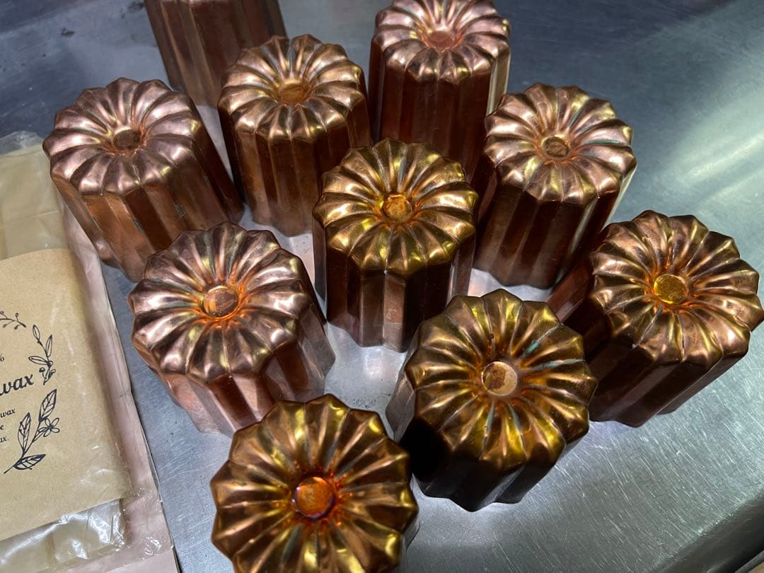 浅井商店オリジナル　カヌレ型 大　銅製 10個セット