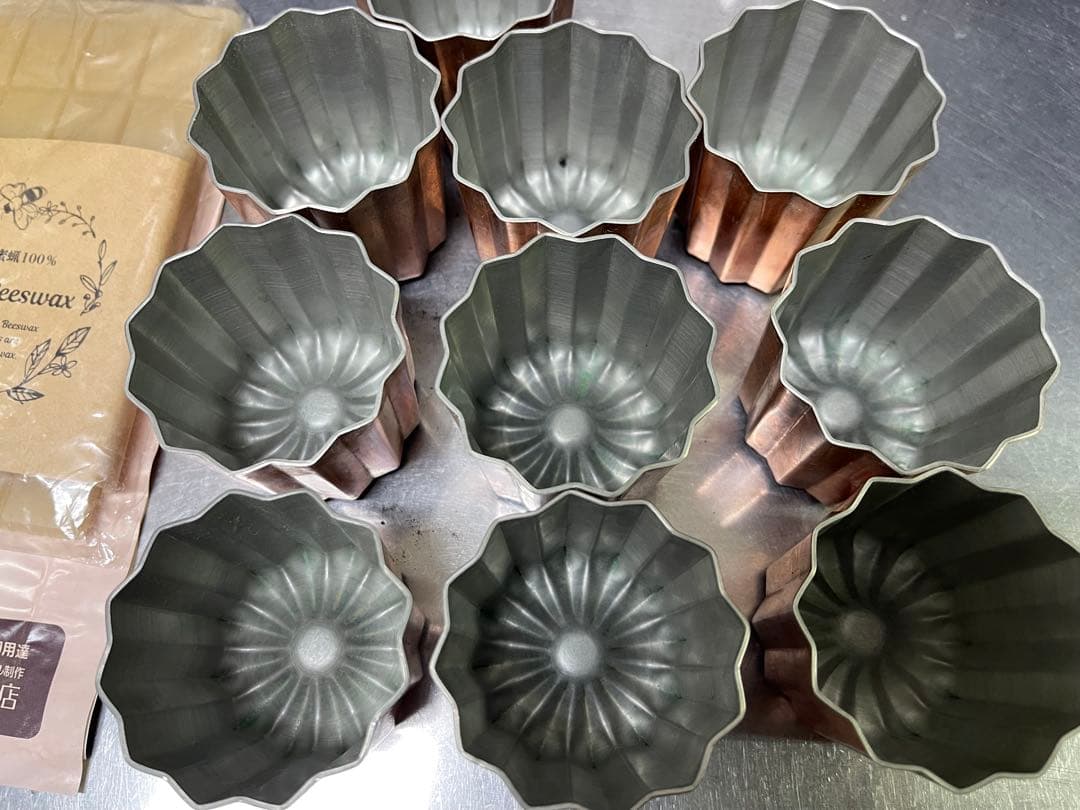 浅井商店オリジナル　カヌレ型 大　銅製 10個セット