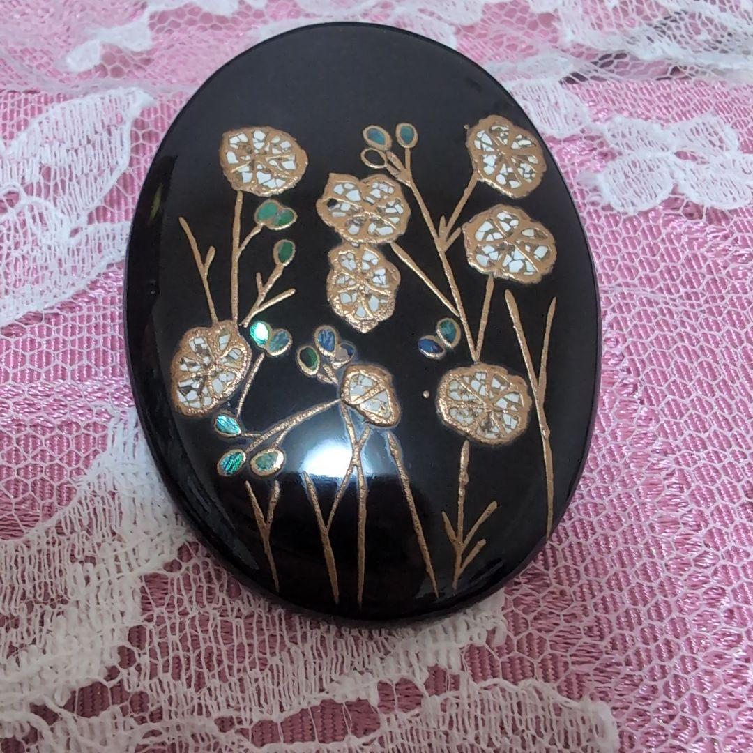 本鼈甲蒔絵ブローチ兼用ペンダント