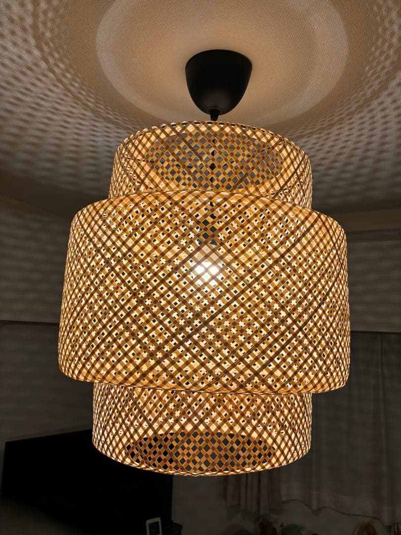 IKEA　SINNERLIG スィネリグ　ライト　照明　竹　バンブー