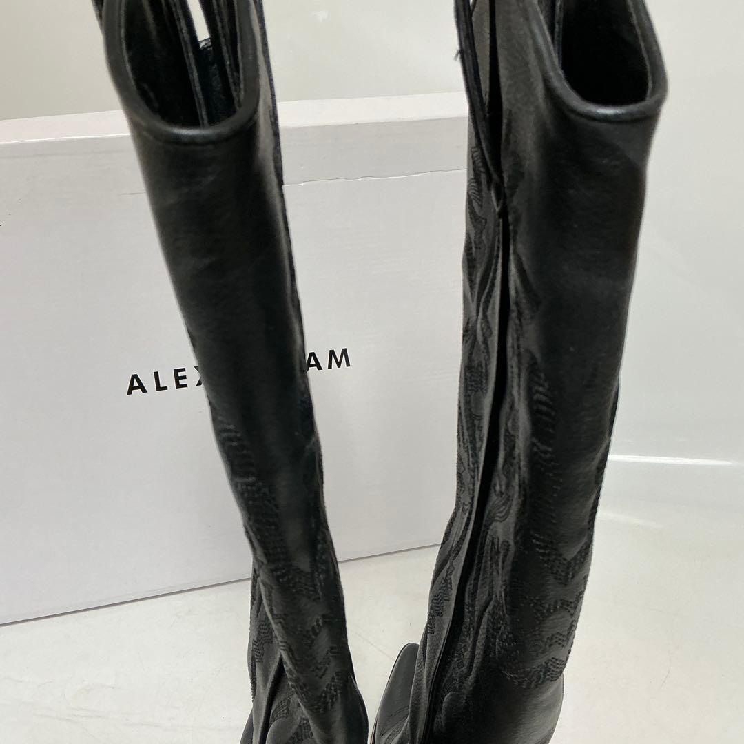 ALEXIA STAM ブラック　ロングブーツ　ウエスタンロングブーツ