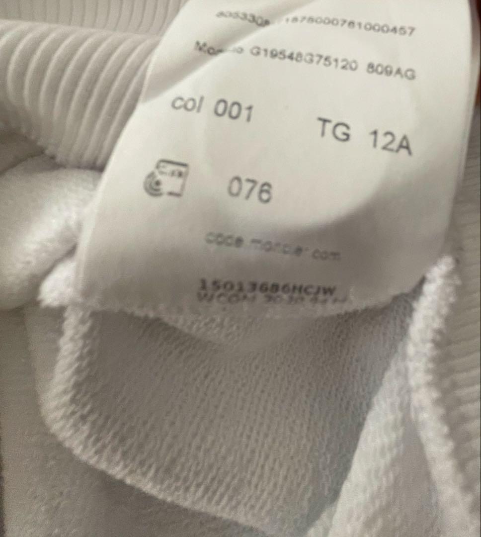 モンクレール　12A トレーナー　大人もxsサイズの方着用可