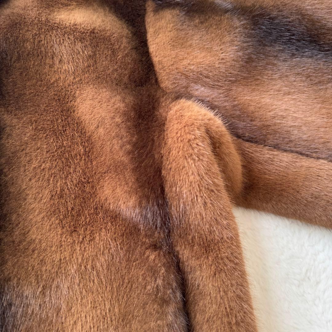 SLY FUR FRONT HOOK コート ブラウン