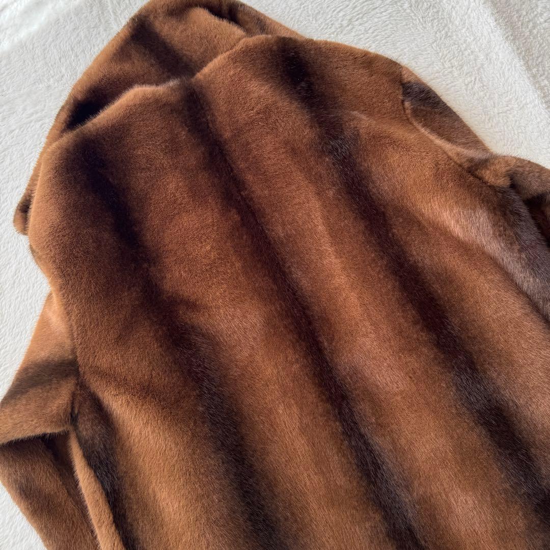 SLY FUR FRONT HOOK コート ブラウン