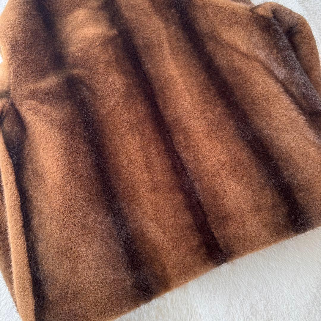 SLY FUR FRONT HOOK コート ブラウン