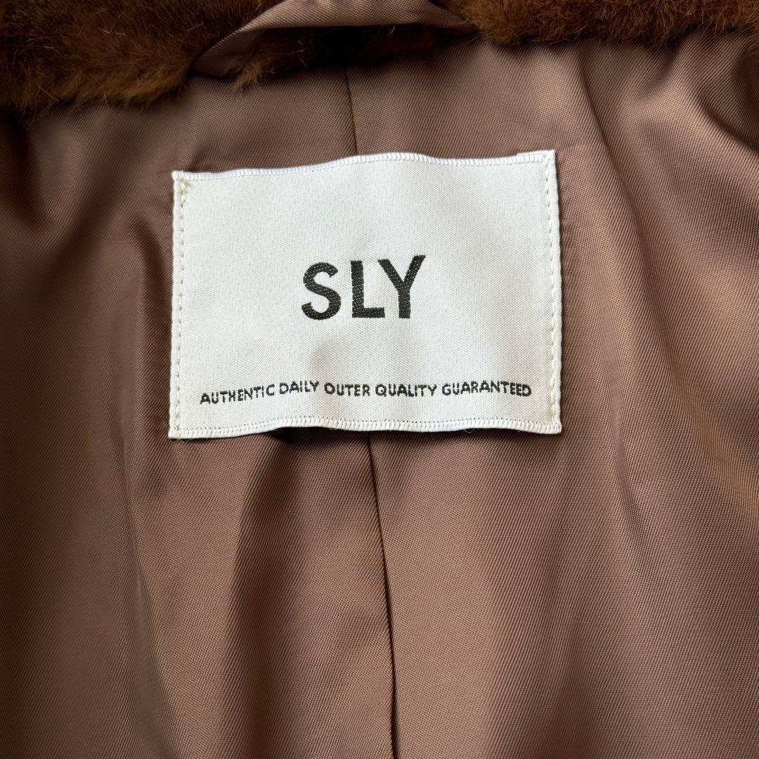 SLY FUR FRONT HOOK コート ブラウン