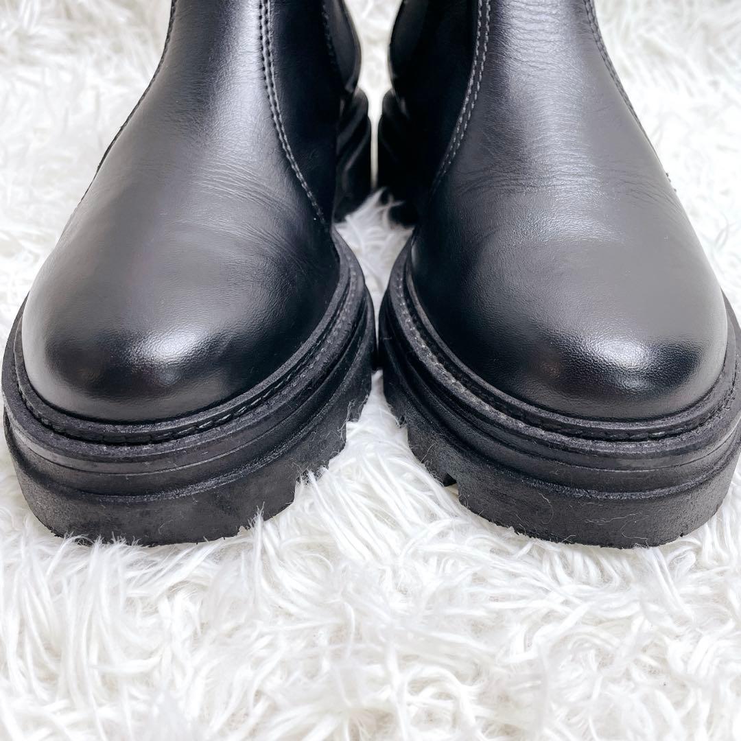 ENESS エネス サイドゴアブーツ 37 ブラック 厚底 トラックソール