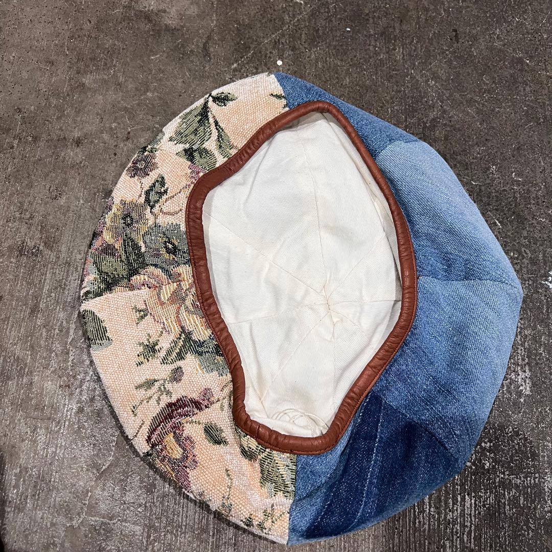 kapital ベレー帽　キャピタル　デニム　ゴブラン織　新品　パッチワーク