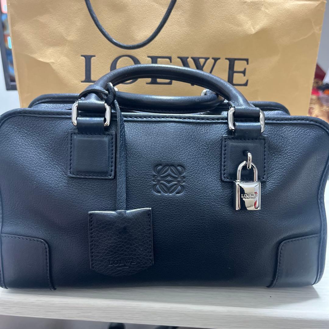 LOEWE 紺 アマソナ バッグ