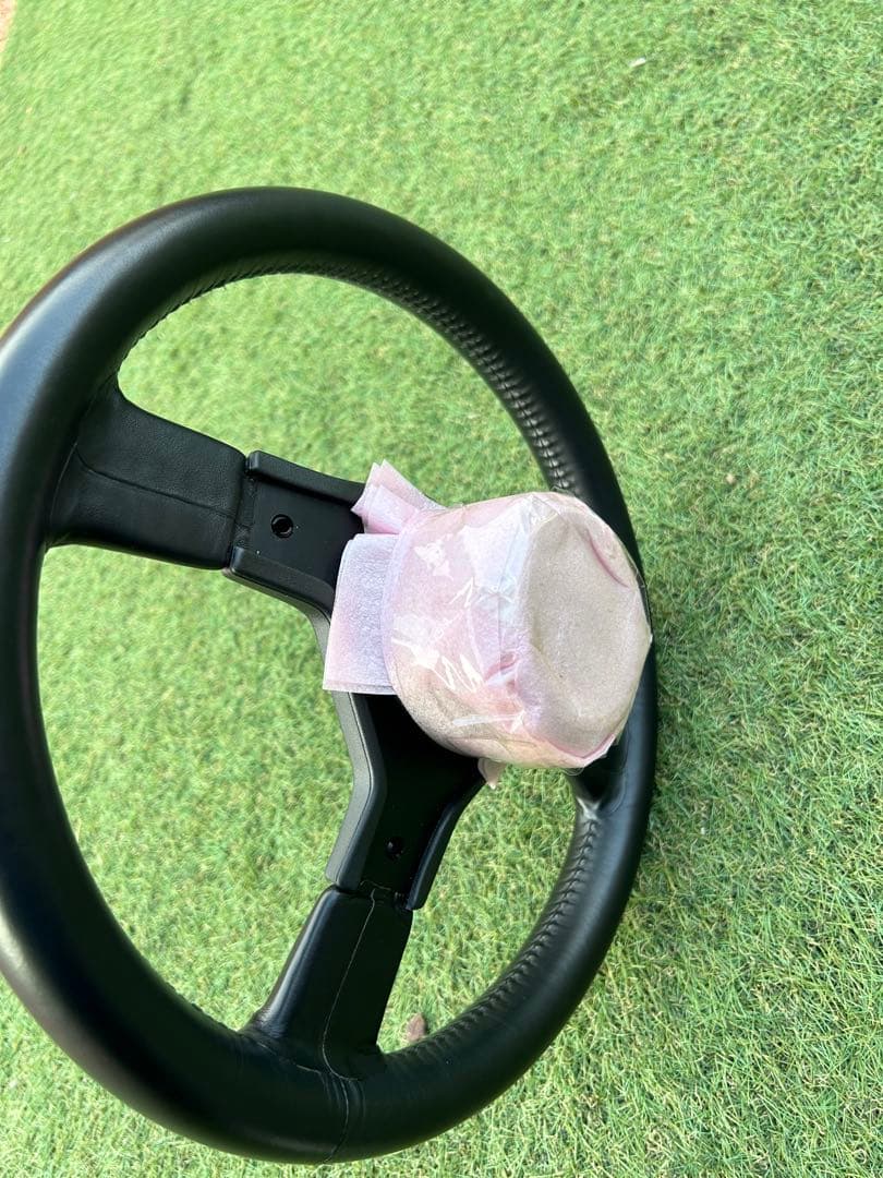 さ*き様 最終値下げ美品【当時物】ハンドル　旧車　車用品　ハンドル　レトロ　ブラ