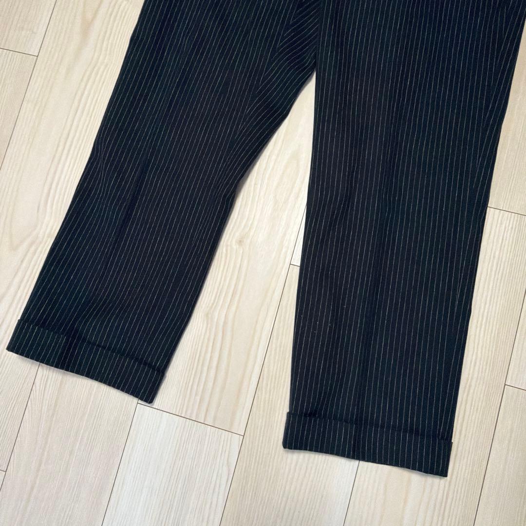 新品未使用　RRL スラックス　ストライプ　イタリア製　インディゴ　W34