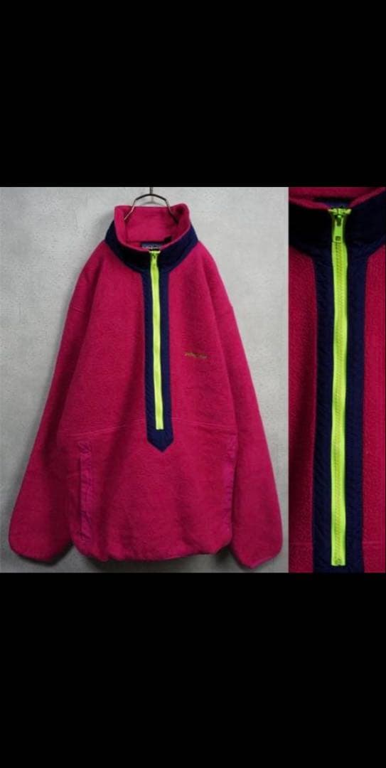 レア 80s後期～94s パタゴニア ハーフジップ シンチラ　スナップT