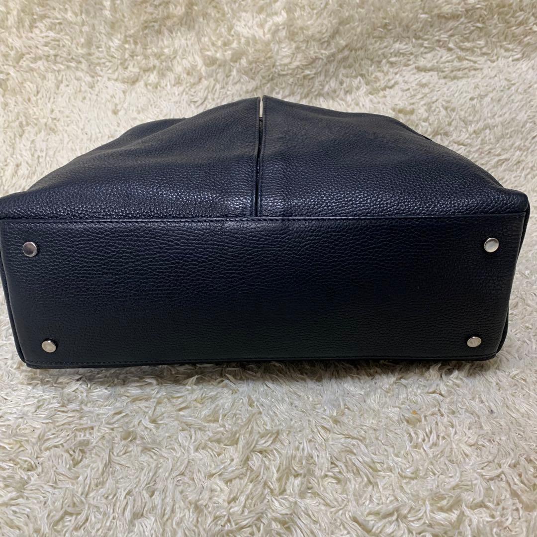 Pyloot×バーニーズNY 本革2WAYビジネスバッグ ネイビー