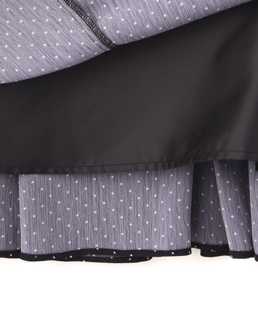 プロポーションボディドレッシング♡ボウタイ　ワンピース　シャーリング　ドット