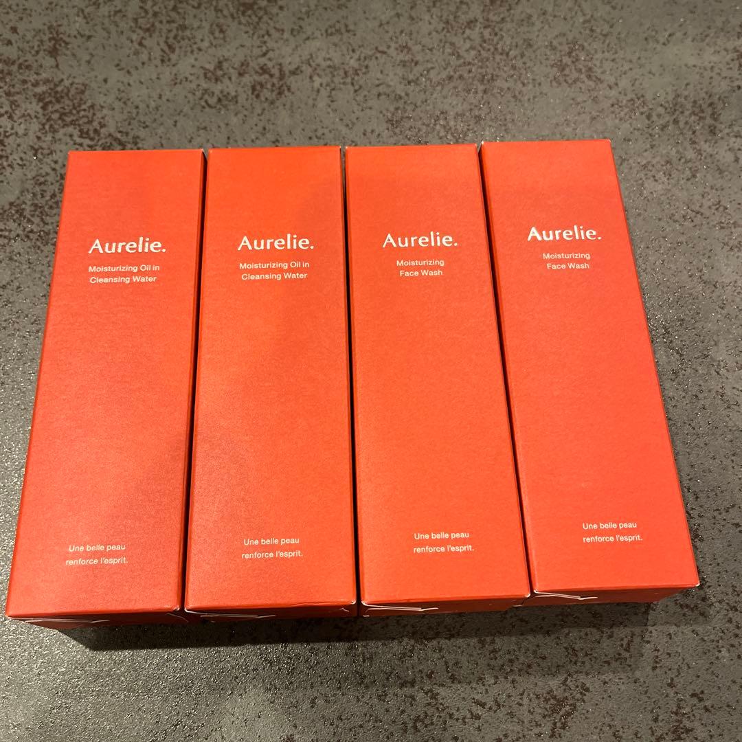 Aurelie. 保湿オイルクレンジングウォーター &洗顔料　4本セット