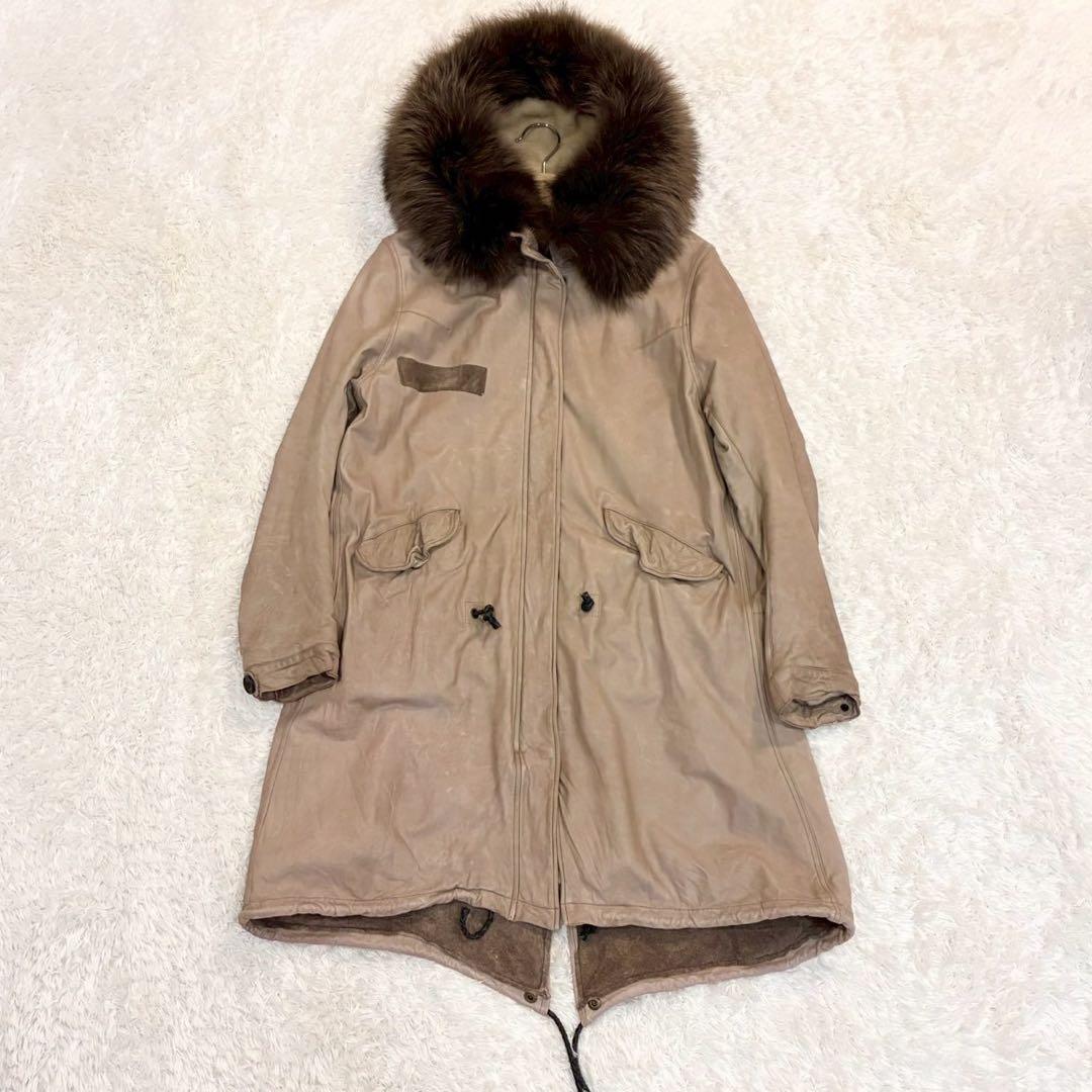 sisii✨2way洗えるレザージャケット　フィッシュテール リアルファー