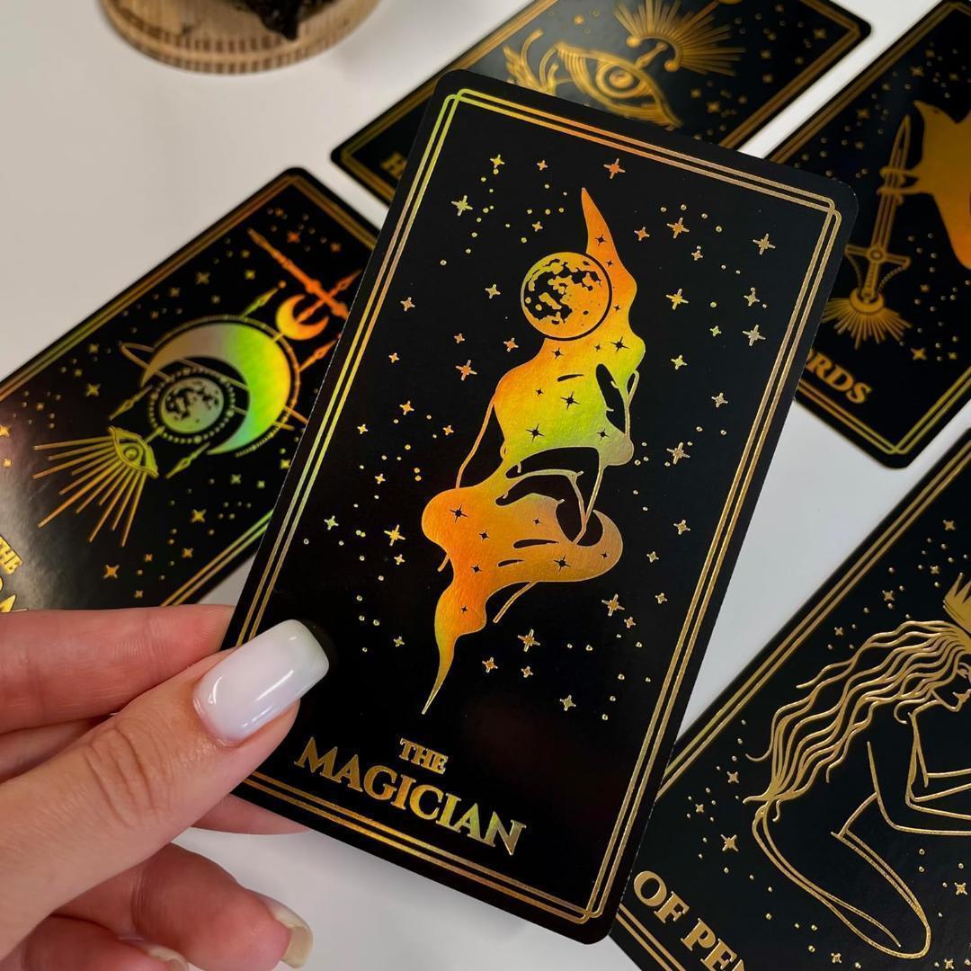 【正規品タロットカード】キラキラ輝くレインボーゴールド箔押し✨ミスティカルデッキ