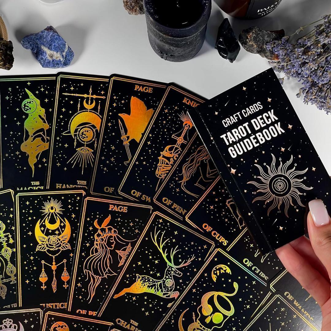 【正規品タロットカード】キラキラ輝くレインボーゴールド箔押し✨ミスティカルデッキ