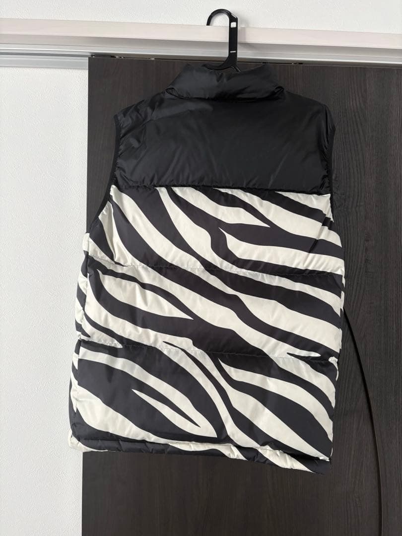 Bristol ゼブラ柄 ジップアップベスト L