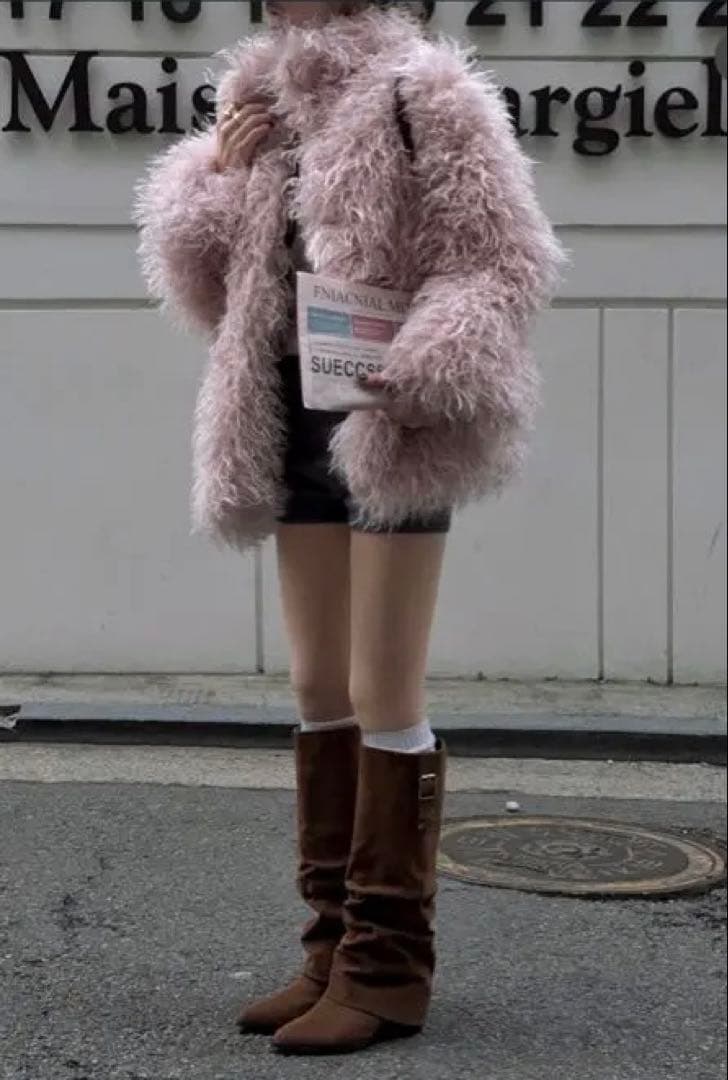 Nalm.ピンクファーコート