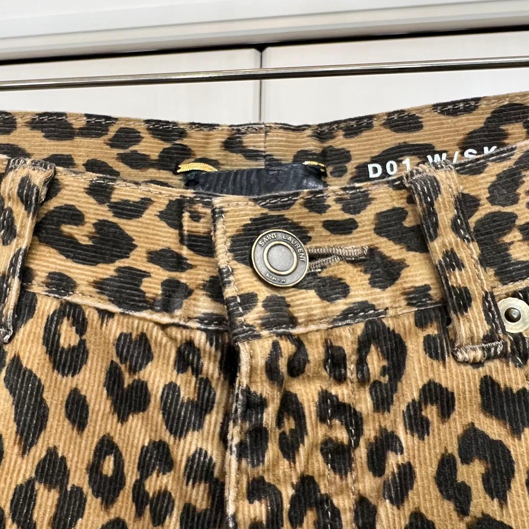 SAINT LAURENT PARIS 14AW レオパード コーデュロイパンツ
