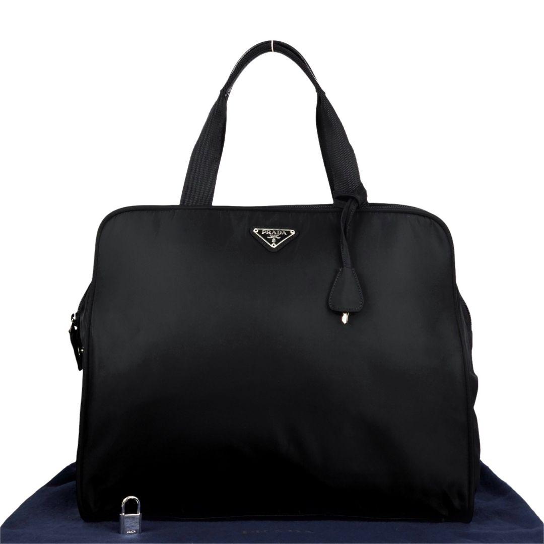 美品 プラダ 三角ロゴ テスート ビジネスバッグ トートバッグ