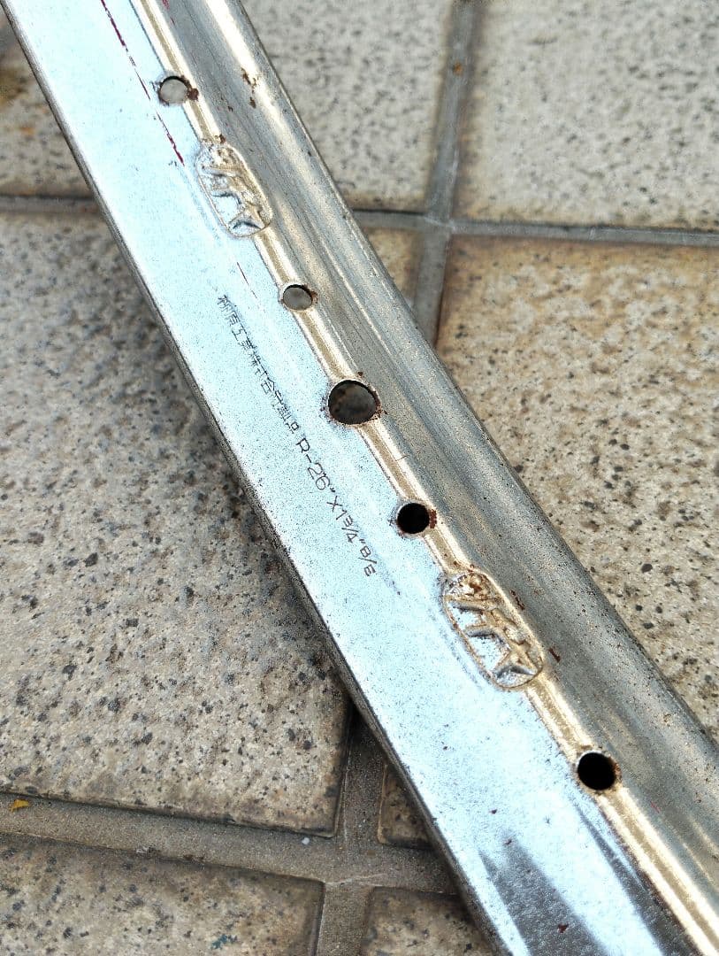 稀少新品 26 1 3/4BEリム 40穴 昭和30年代 柳原工業 軽運搬車