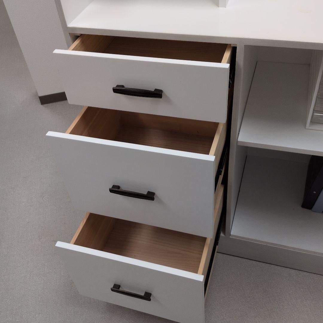 レジカウンター　受付カウンター　おしゃれ木製カウンター　ホワイト