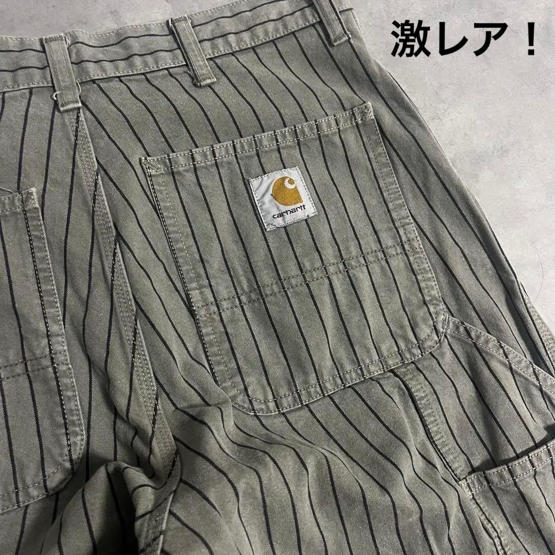 激レア　カーハート　Carhartt シングルニー　ストライプパンツ　ヒッコリー