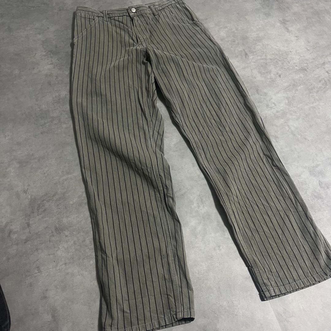 激レア　カーハート　Carhartt シングルニー　ストライプパンツ　ヒッコリー