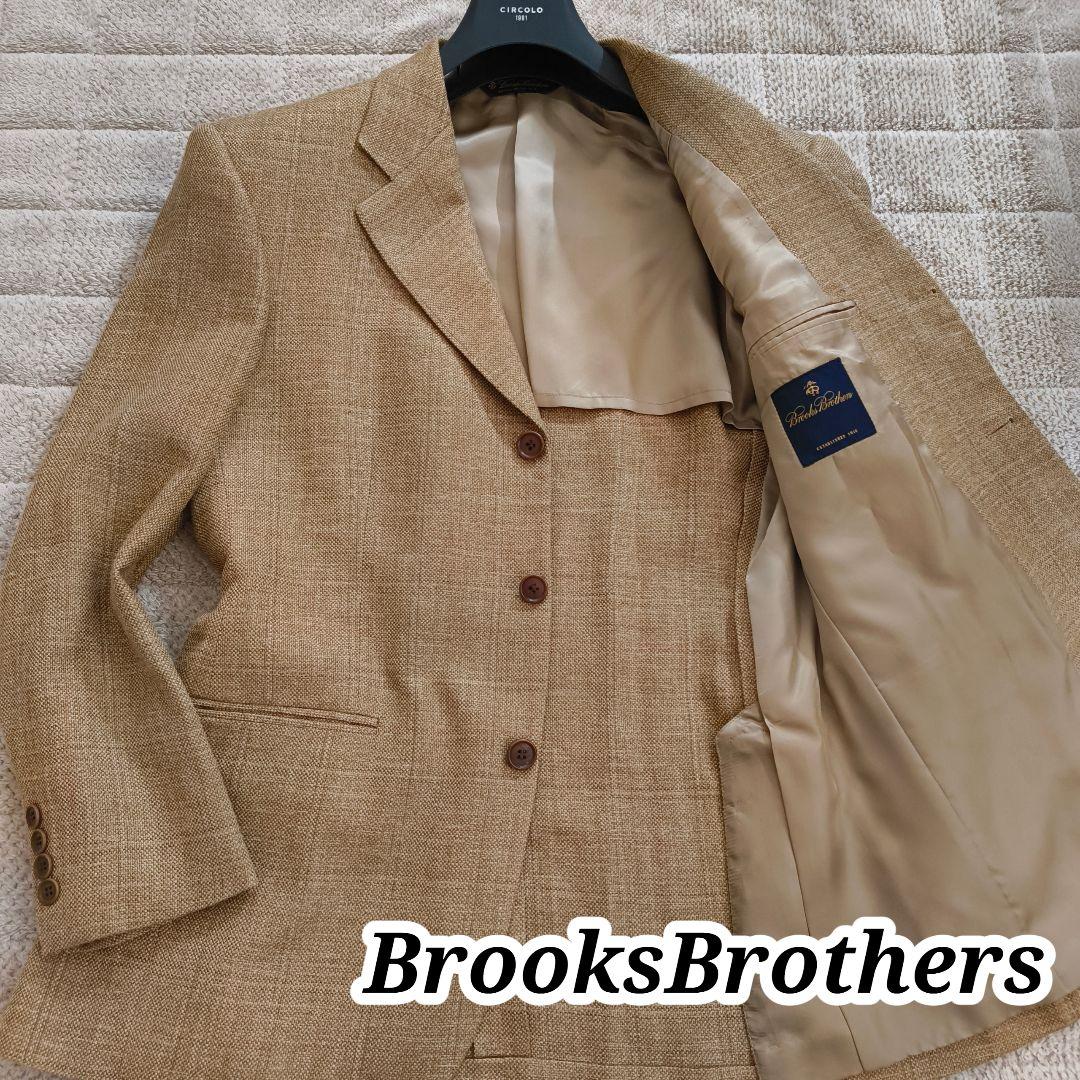 美品 ブルックスブラザーズ テーラード 三者混 シルク・リネン混 37SHT