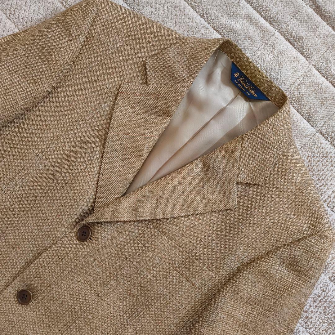 美品 ブルックスブラザーズ テーラード 三者混 シルク・リネン混 37SHT